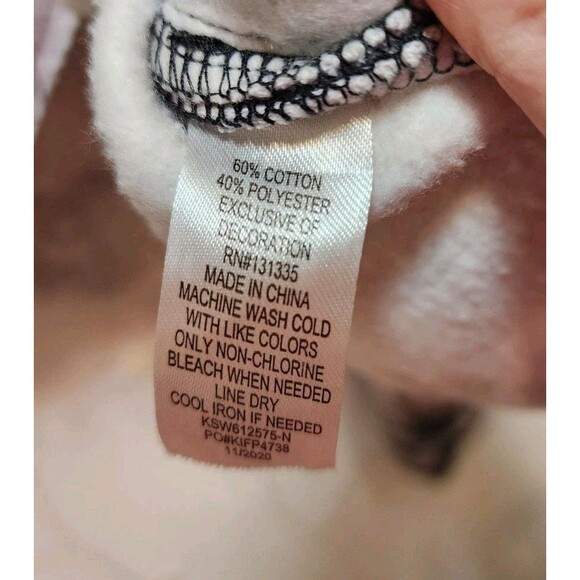 SOCIALITE WOMENS XL BLACK WHITE SWEATSHIRT CROPPED TIE DYE ARTSY WATERCOLOR HIP - Picture 10 of 13